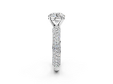 White gold Round Solitaire with Pave Band and Four-Prong Setting_31