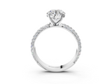 White gold Round Solitaire with Pave Band and Four-Prong Setting_32