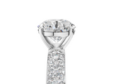 White gold Round Solitaire with Pave Band and Four-Prong Setting_34