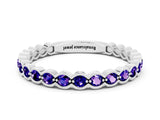 White gold Round Tanzanite Bezel Set Eternity Band_18