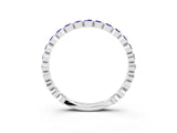 White gold Round Tanzanite Bezel Set Eternity Band_21