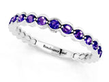 White gold Round Tanzanite Bezel Set Eternity Band_7