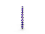 White gold Round Tanzanite Bezel Set Eternity Band_8