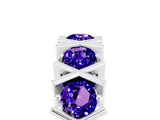 White gold Round Tanzanite Channel Set Band with X-Prong Detail_11