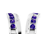 White gold Round Tanzanite Channel-Set Chevron Band_11