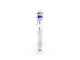 White gold Round Tanzanite Eternity Band with Twist Prong Setting_14
