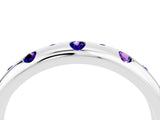 White gold Round Tanzanite Flush-Set Comfort Fit Band_10
