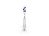 White gold Round Tanzanite Flush-Set Comfort Fit Band_8
