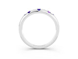 White gold Round Tanzanite Flush-Set Comfort Fit Band_9
