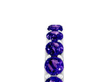 White gold Round Tanzanite Half Eternity Band with Classic Prong Setting_11
