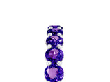 White gold Round Tanzanite Half-Eternity Prong-Set Band_11