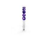 White gold Round Tanzanite Half-Eternity Prong-Set Band_8