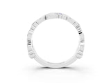 White gold Round Tanzanite Leaf Eternity Band with Bezel Setting_39