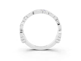 White gold Round Tanzanite Leaf Eternity Band with Bezel Setting_81