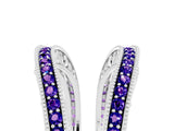 White gold Round Tanzanite Milgrain Eternity Band with Channel Setting_23