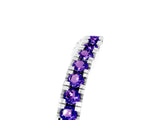 White gold Round Tanzanite Pavé Curved Band with Shared Prong Setting_11