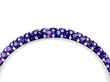 White gold Round Tanzanite Pavé Eternity Band with Shared Prong Setting_10