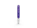 White gold Round Tanzanite Pavé Eternity Band with Shared Prong Setting_8