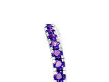 White gold Round Tanzanite Pavé Half Eternity Band with Shared Prong Setting_11