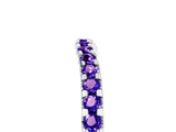 White gold Round Tanzanite Pavé Set Curved Wedding Band_15