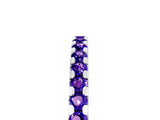 White gold Round Tanzanite Pavé Set Eternity Band with Micro Prong Setting_11