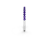 White gold Round Tanzanite Pavé Set Eternity Band with Micro Prong Setting_8