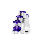 White gold Round Tanzanite Prong-Set Crossover Band_11