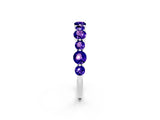 White gold Round Tanzanite Scalloped Prong Set Eternity Band_20