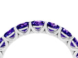 White gold Round Tanzanite Shared Prong Eternity Band_10