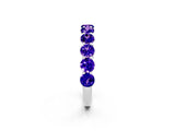 White gold Round Tanzanite Shared Prong Eternity Band_8