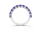 White gold Round Tanzanite Shared Prong Eternity Band_9