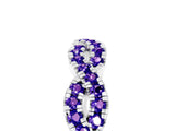 White gold Round Tanzanite Twisted Eternity Band with Pavé and Shared Prong Setting_35