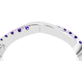 White gold Round Tanzanite Twisted Infinity Band with Prong Setting_10