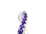 White gold Round Tanzanite Twisted Infinity Band with Prong Setting_11