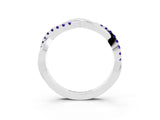 White gold Round Tanzanite Twisted Infinity Band with Prong Setting_9