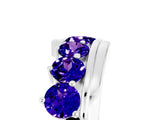 White gold Round Tanzanite Wave Band with Channel and Shared Prong Setting_23
