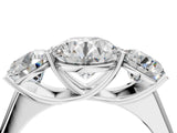 White gold Round Three-Stone Diamond Ring with Prong Setting on a Classic Band_25