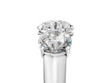 White gold Round Three-Stone Diamond Ring with Prong Setting on a Classic Band_26