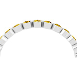 White gold Round Yellow Sapphire Bezel Set Eternity Band_10