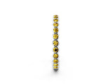 White gold Round Yellow Sapphire Bezel Set Eternity Band_8