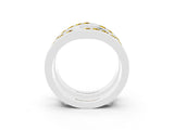 White gold Round Yellow Sapphire Channel-Set Chevron Band_21