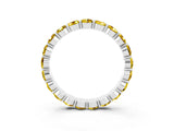 White gold Round Yellow Sapphire Eternity Band with U-Prong Setting_45