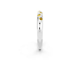 White gold Round Yellow Sapphire Flush-Set Comfort Fit Band_20