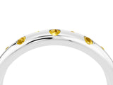 White gold Round Yellow Sapphire Flush-Set Comfort Fit Band_22