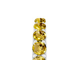 White gold Round Yellow Sapphire Half Eternity Band with Classic Prong Setting_23