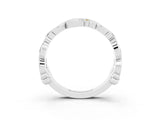 White gold Round Yellow Sapphire Leaf Eternity Band with Bezel Setting_45