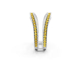 White gold Round Yellow Sapphire Milgrain Eternity Band with Channel Setting_20
