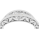 White gold Round Yellow Sapphire Milgrain Eternity Band with Channel Setting_22
