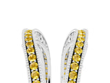 White gold Round Yellow Sapphire Milgrain Eternity Band with Channel Setting_23