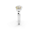 White gold Round Yellow Sapphire Multi-Row Crossover Band_8